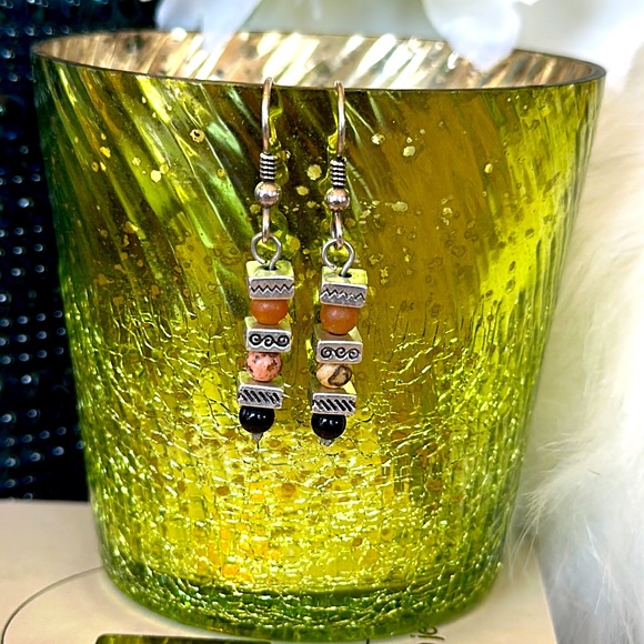 ⭐️KM⭐️Brighton CONFETTI semiprecious multicolor Silver Necklace Bracelet Earring - Picture 6 of 16